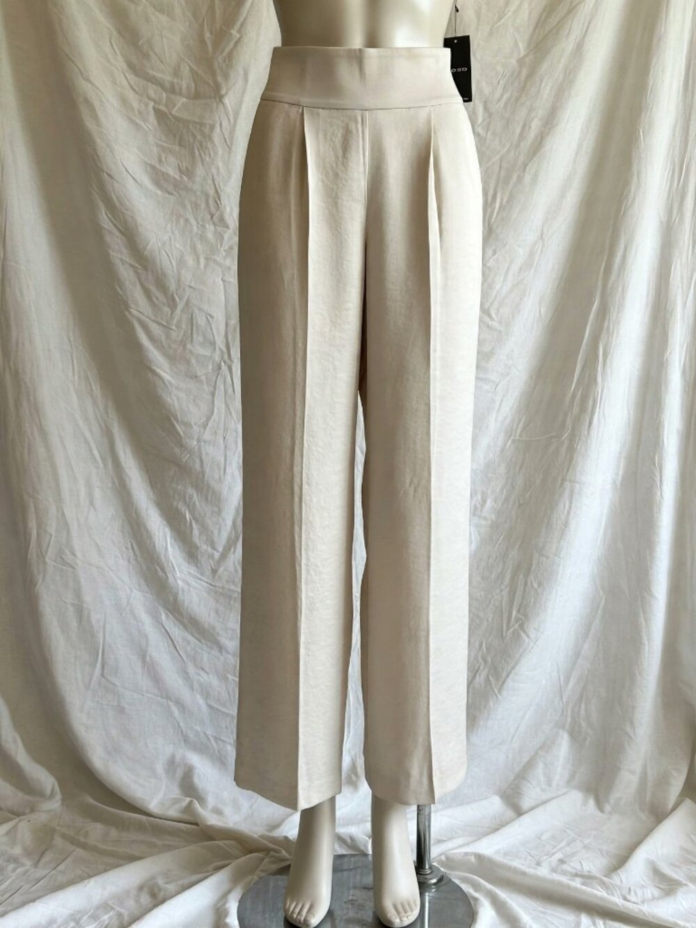 Express Wide Leg Super High Rise Pants Women's XS Cream New With Tags